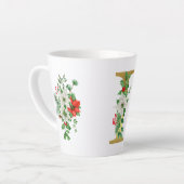 Tasse Latte Lettre en latte de marmite en or monogramme (Angle gauche)