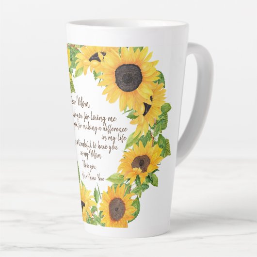 TASSE LATTE LETTRE FLEUVE DE CHER MÈRE (Angle droit)