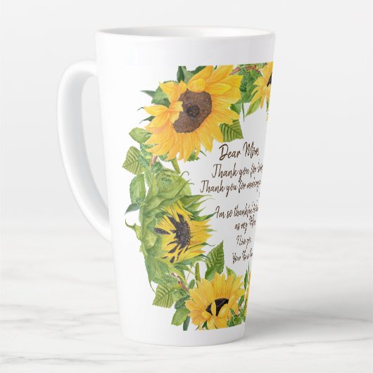 TASSE LATTE LETTRE FLEUVE DE CHER MÈRE (Angle gauche)