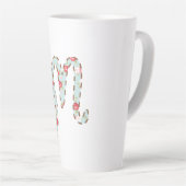 Tasse Latte LETTRE FLORALE MINTE rose M (Angle droit)