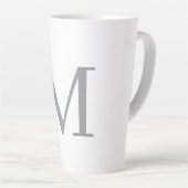 TASSE LATTE LETTRE INITIALE GRECQUE CHIC MOYENNE (Angle droit)