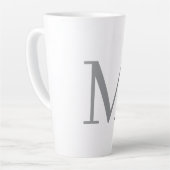 TASSE LATTE LETTRE INITIALE GRECQUE CHIC MOYENNE (Angle gauche)