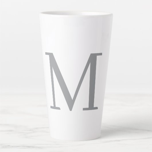TASSE LATTE LETTRE INITIALE GRECQUE CHIC MOYENNE (Devant)