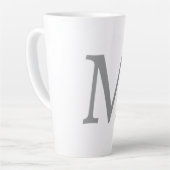 TASSE LATTE LETTRE INITIALE GRECQUE CHIC MOYENNE (Angle gauche)
