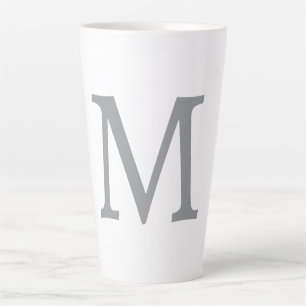 TASSE LATTE LETTRE INITIALE GRECQUE CHIC MOYENNE