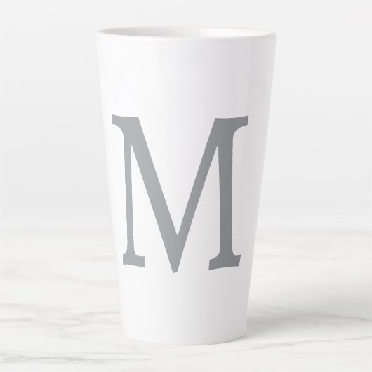 TASSE LATTE LETTRE INITIALE GRECQUE CHIC MOYENNE (Devant)