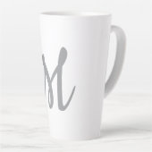 TASSE LATTE LETTRE INITIALE GRECQUE CHIC MOYENNE (Angle droit)