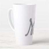 TASSE LATTE LETTRE INITIALE GRECQUE CHIC MOYENNE (Angle gauche)