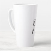 TASSE LATTE LETTRE INITIALE GRECQUE ET BLANC MONOMOBILE PLAINE (Angle gauche)