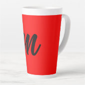 TASSE LATTE LETTRE INITIALE NOIRE ROUGE LETTRE NOIRE PLACE (Angle droit)