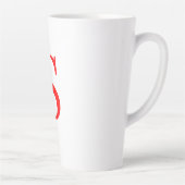 TASSE LATTE LETTRE INITIALE ROUGE ET BLANCHE MINUSCULE MONOMOB (Droite)