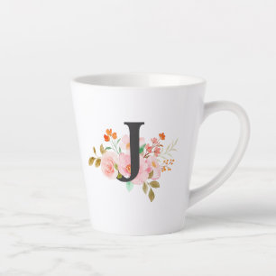 Tasse Latte Lettre J