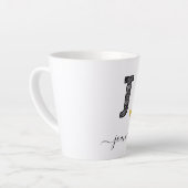 Tasse Latte LETTRE MONOGRAPHIQUE D'ÉCRAN RÉtro J (Angle gauche)