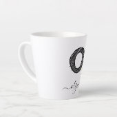 Tasse Latte LETTRE MONOGRAPHIQUE D'ÉCRAN RÉtro O, TÊTE (Angle gauche)