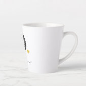 Tasse Latte LETTRE MONOGRAPHIQUE D'ÉCRAN RÉtro O, TÊTE (Droite)