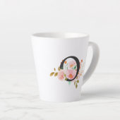 Tasse Latte Lettre O (Angle droit)