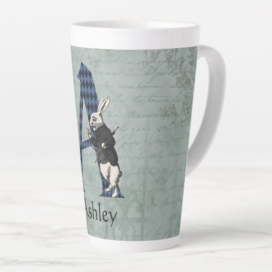 TASSE LATTE LETTRE TAPIS BLANC A (Angle droit)