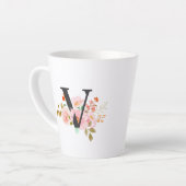 Tasse Latte Lettre V (Angle gauche)