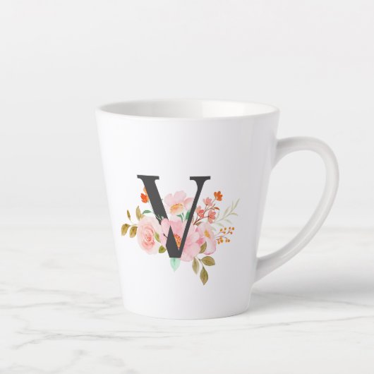 Tasse Latte Lettre V (Droite)