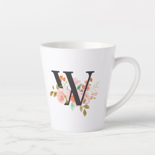 Tasse Latte Lettre W (Droite)