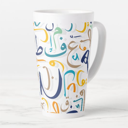 TASSE LATTE LETTRES ARABES CABINE (Angle droit)