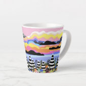 Tasse Latte Lever de soleil avec OVNI (Angle droit)