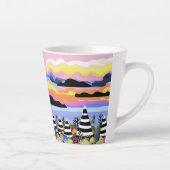 Tasse Latte Lever de soleil avec OVNI (Droite)