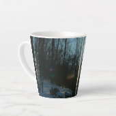 Tasse Latte Lever du soleil à travers Icicles hiver Photograph (Angle gauche)