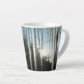 Tasse Latte Lever du soleil à travers Icicles hiver Photograph (Angle droit)