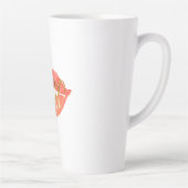 Tasse Latte Lèvres Aquarelle XOXO Gold (Droite)