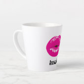 Tasse Latte Lèvres roses chaudes Illustration brillante (Angle gauche)