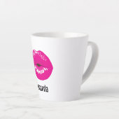 Tasse Latte Lèvres roses chaudes Illustration brillante (Angle droit)