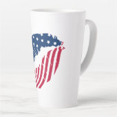 Tasse Latte Lèvres rouges et bleues (Angle droit)