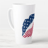 Tasse Latte Lèvres rouges et bleues (Angle gauche)
