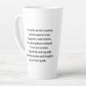 Tasse Latte L'excitation de Golfer (Angle gauche)