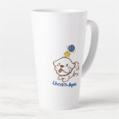 Tasse Latte Lhasa apso bubu et petit poulet guagua (Angle droit)