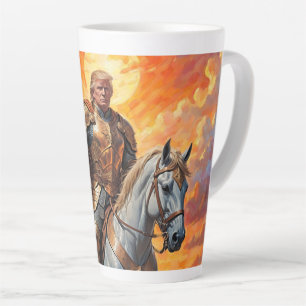 Tasse Latte L'héroïque guerrier Trump en or