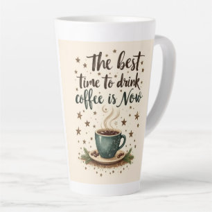 Tasse Latte L'heure du café commence maintenant