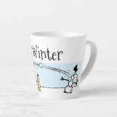 Tasse Latte L'hiver (Angle droit)