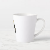 Tasse Latte libellule d'or en cercle noir (Droite)