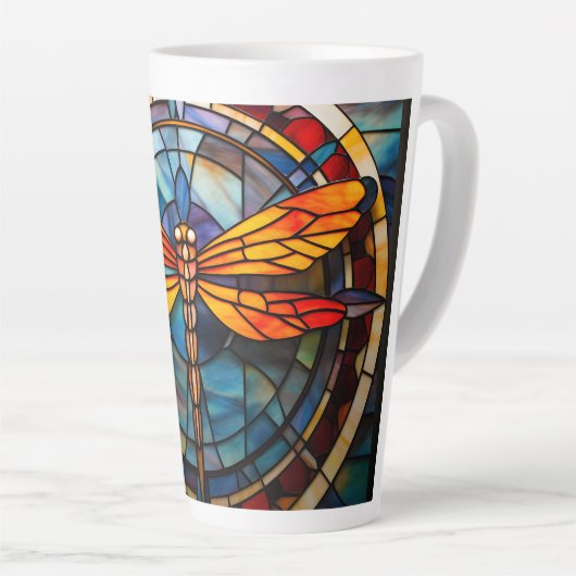 Tasse Latte libellule en verre (Angle droit)