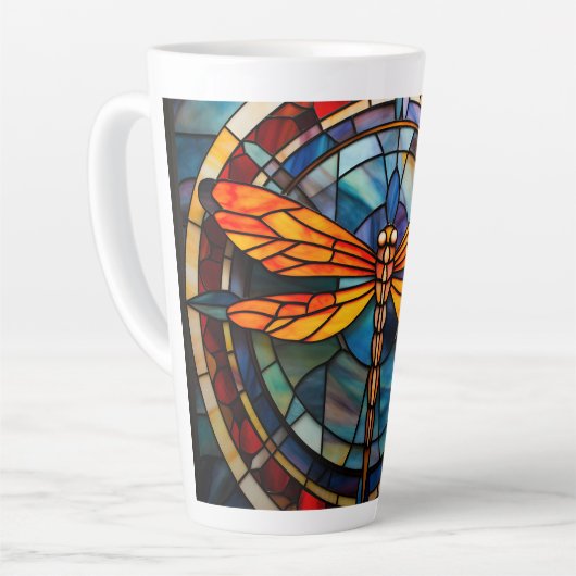 Tasse Latte libellule en verre (Angle gauche)
