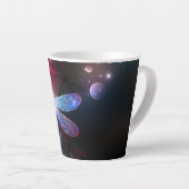 Tasse Latte libellule rouge brillante (Angle droit)