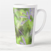 Tasse Latte libellules violettes sur la chaux (Droite)