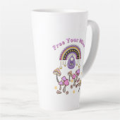 Tasse Latte Libérez votre esprit Rétro (Angle droit)