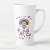 Tasse Latte Libérez votre esprit Rétro (Droite)