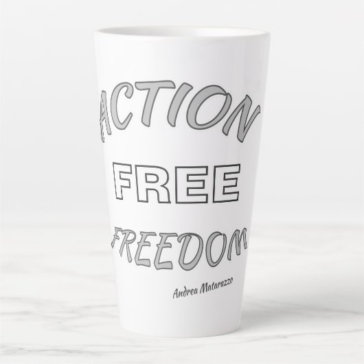 Tasse Latte Liberté d'action (Devant)