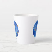 Tasse Latte Librairie Aquarelle Nuit Ciel Constellation Zodiac (Devant)