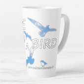 Tasse Latte Libre comme un oiseau (Angle droit)