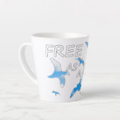 Tasse Latte Libre comme un oiseau 2 (Angle gauche)